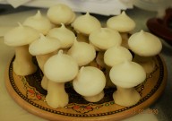 2/23/20 - Mushrooms (Meringue tops, marzipan stems)